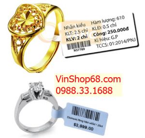 Decal PVC in tem nhãn vàng bạc 60x20mm (tem 30x20mm), đuôi tem 40mm - 2000 tem/ cuộn